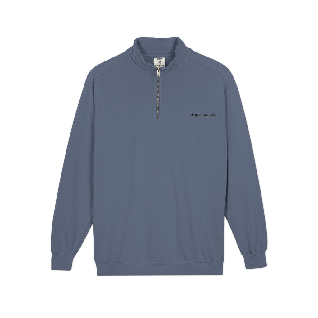 Felpa con zip a quarto unisex
