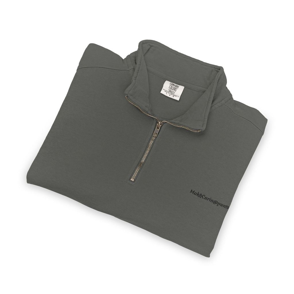 Felpa con zip a quarto unisex