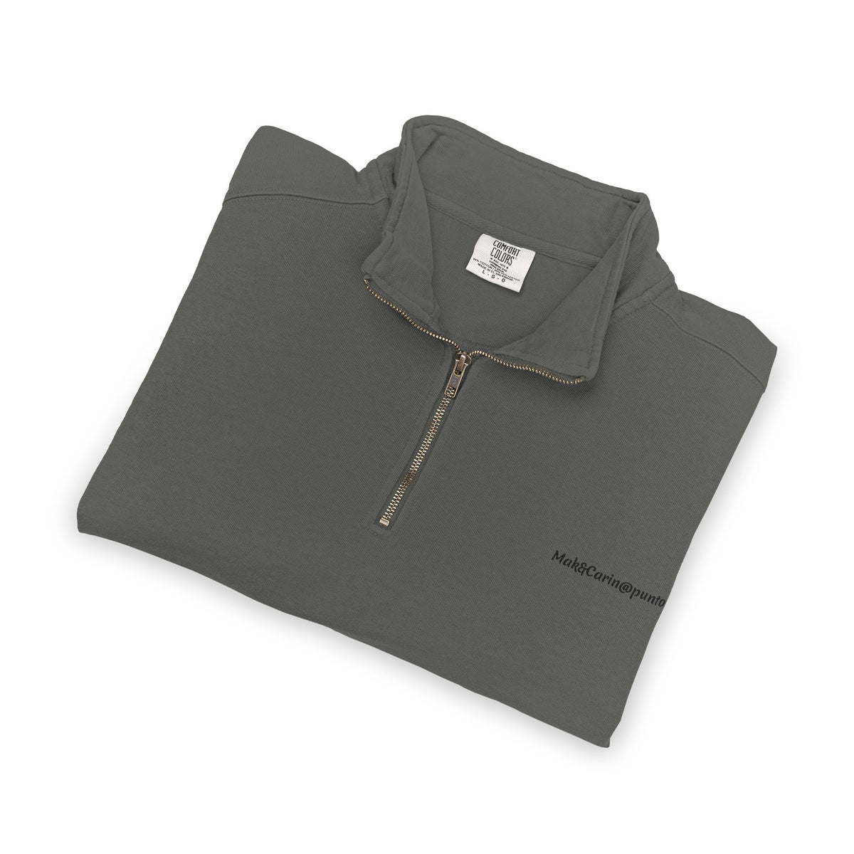 Felpa con zip a quarto unisex