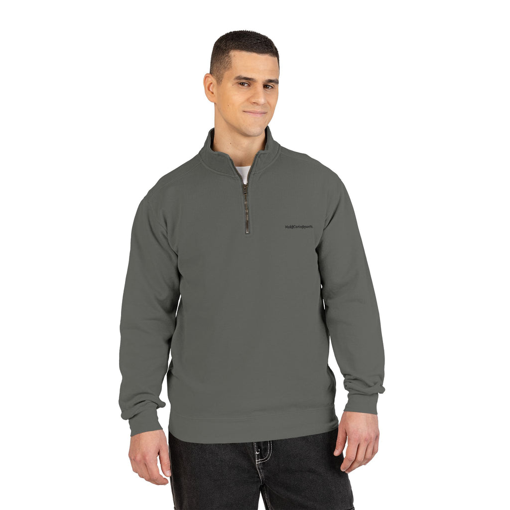 Felpa con zip a quarto unisex