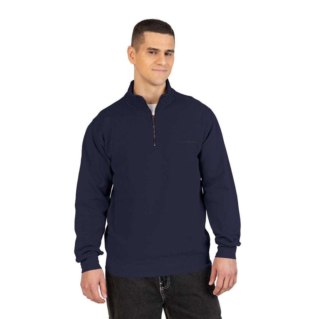 Felpa con zip a quarto unisex