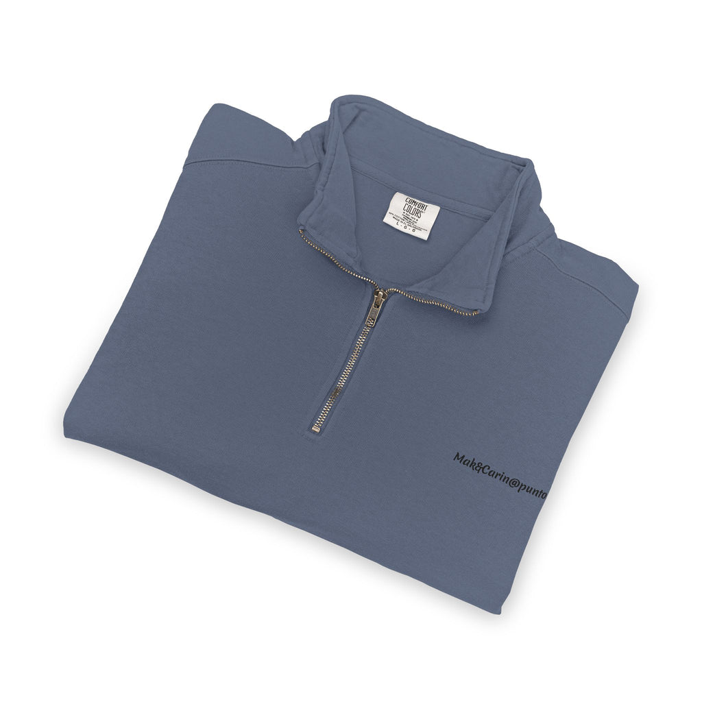 Felpa con zip a quarto unisex