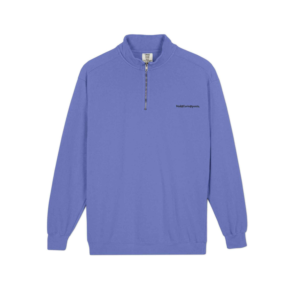 Felpa con zip a quarto unisex