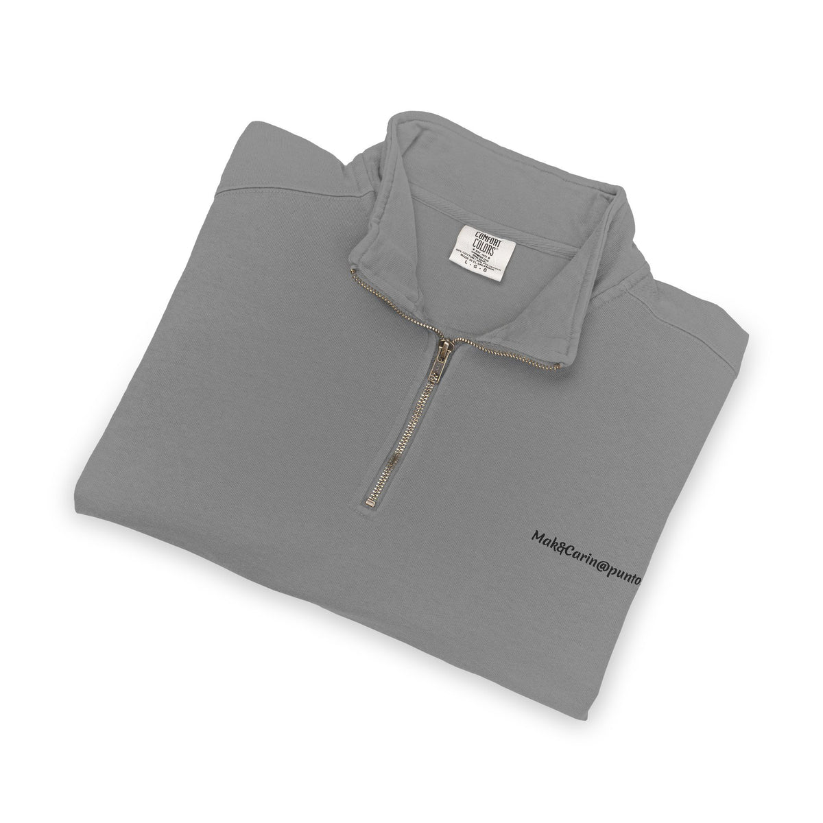 Felpa con zip a quarto unisex