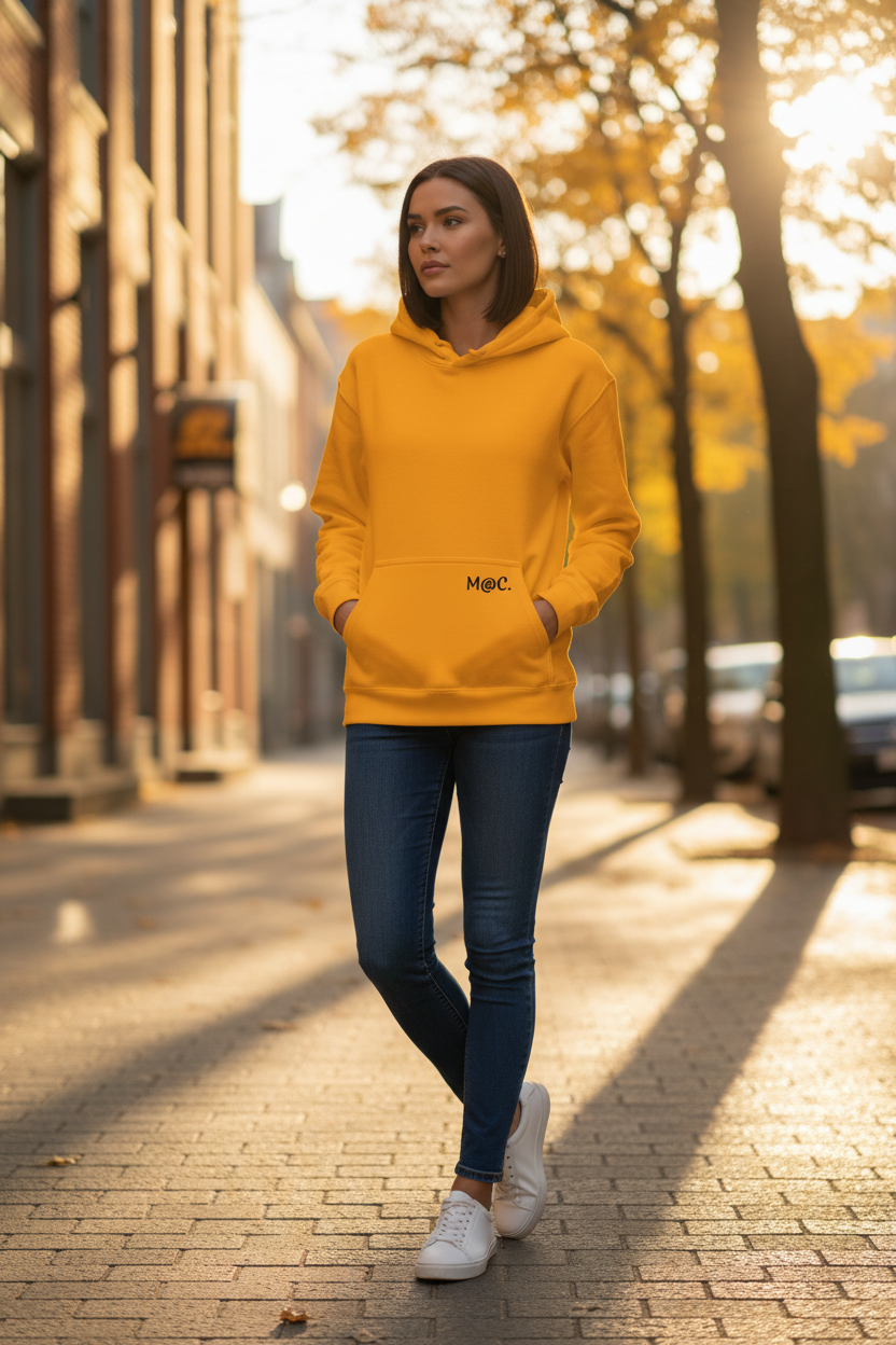 Felpa con cappuccio Oro donna - logo M@C.