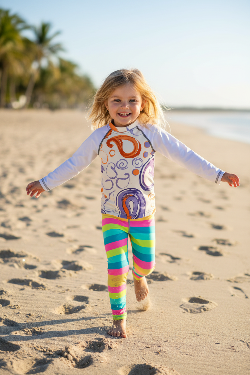 Maglia tecnica bambini M@C. - bimba che gioca all'aperto